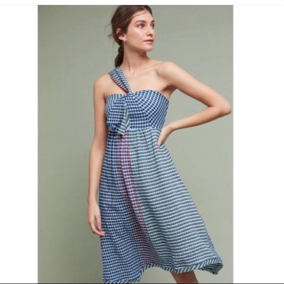 Nwot Maeve Anthro Summer Dress Size 4 W Handkerchief Bottom Hem